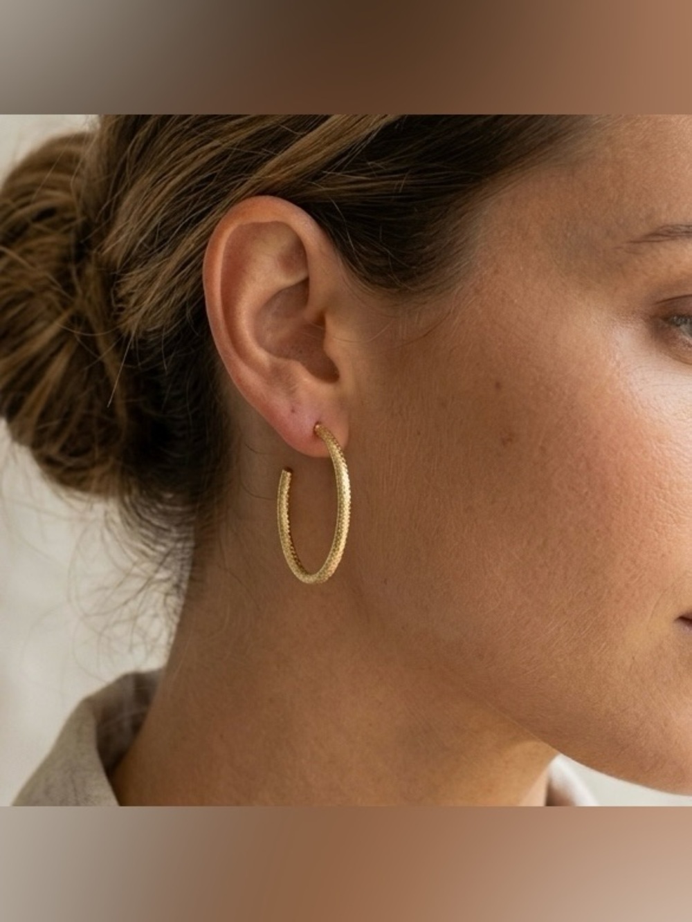 Mystyle Textured Gold Hoop Earrings Essential Jewelry